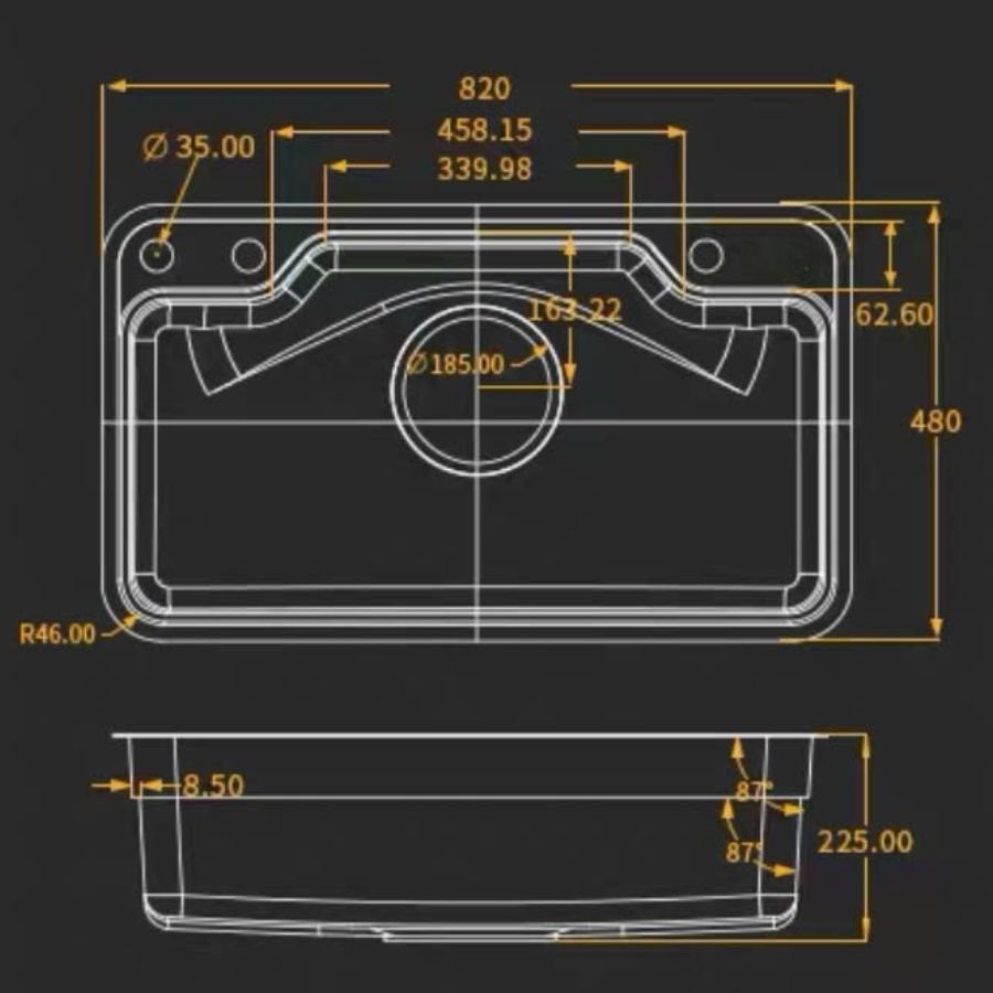 CHẬU RỬA BÁT TOZU CAO CẤP TK8248CSS-3P