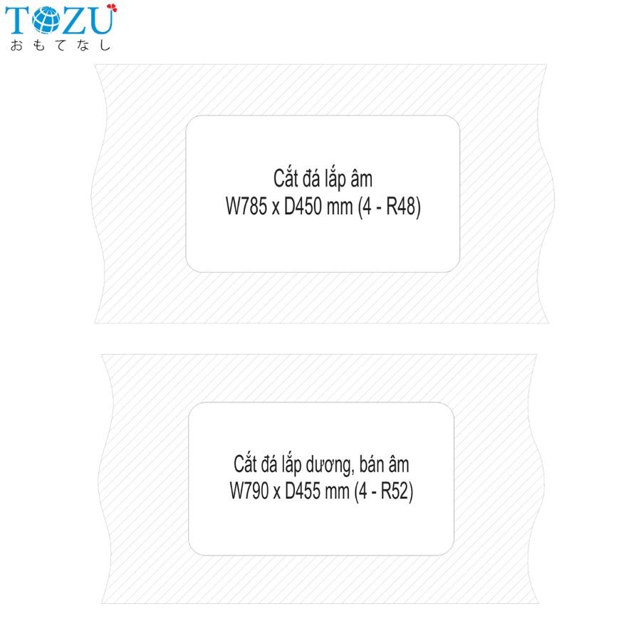 CHẬU RỬA BÁT TOZU CAO CẤP TK8248CSS-3P