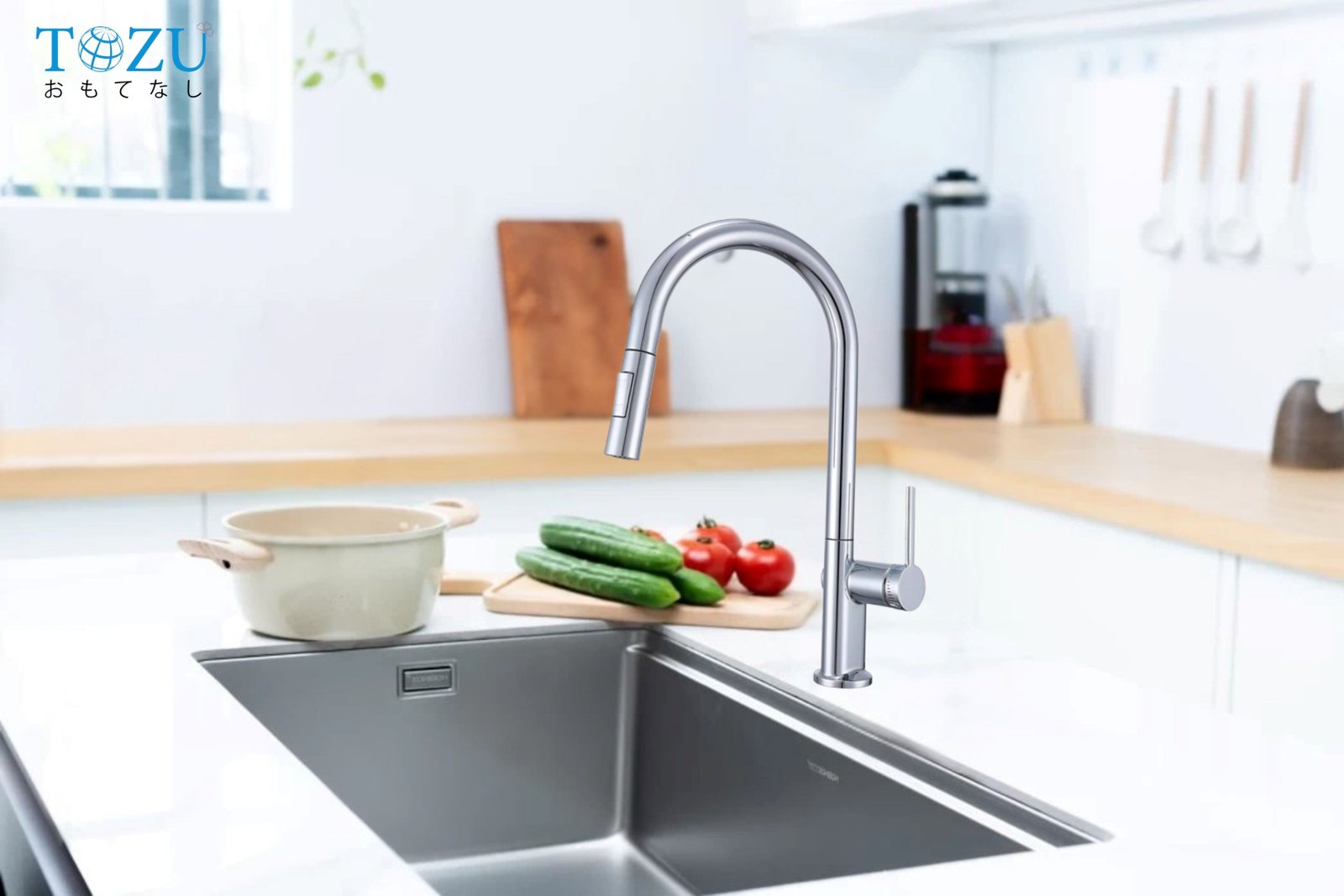 VÒI RỬA BÁT TOZU SENREI CHROME -H